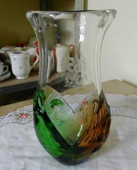 Váza 65 z hutního skla Paleèek Škrdlovice