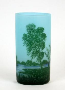 Secesní sklenìná váza 