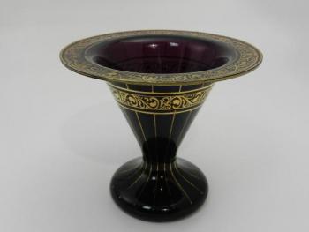 Zlacená fialová Art Deco váza Zlacená fialová Art Deco váza